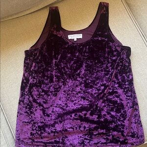 Karen Neuburger Purple Crushed Velvet Tank Top